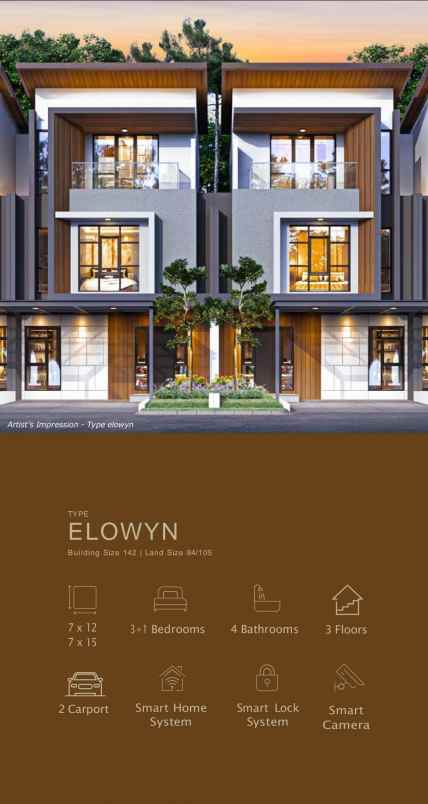 dijual rumah jl aria putra serua indah
