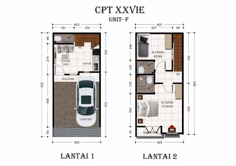 dijual rumah jl cempaka putih tengah