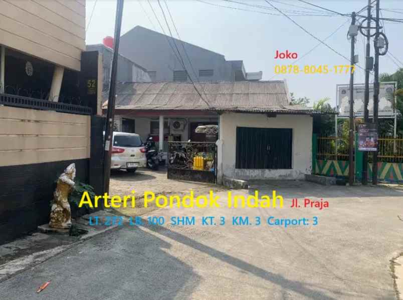 dijual rumah jl praja