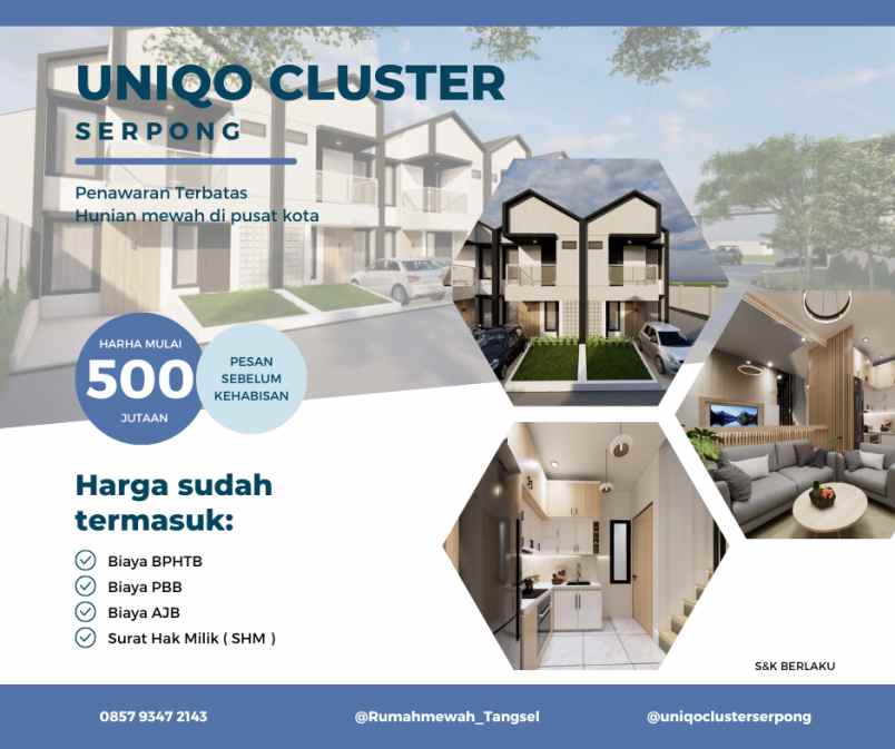 dijual rumah jl serpong tangerang selatan