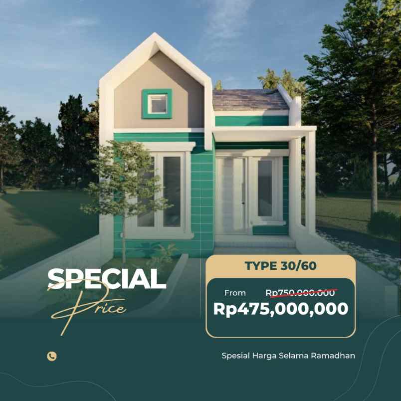 dijual rumah jl swadaya mekarsari kec