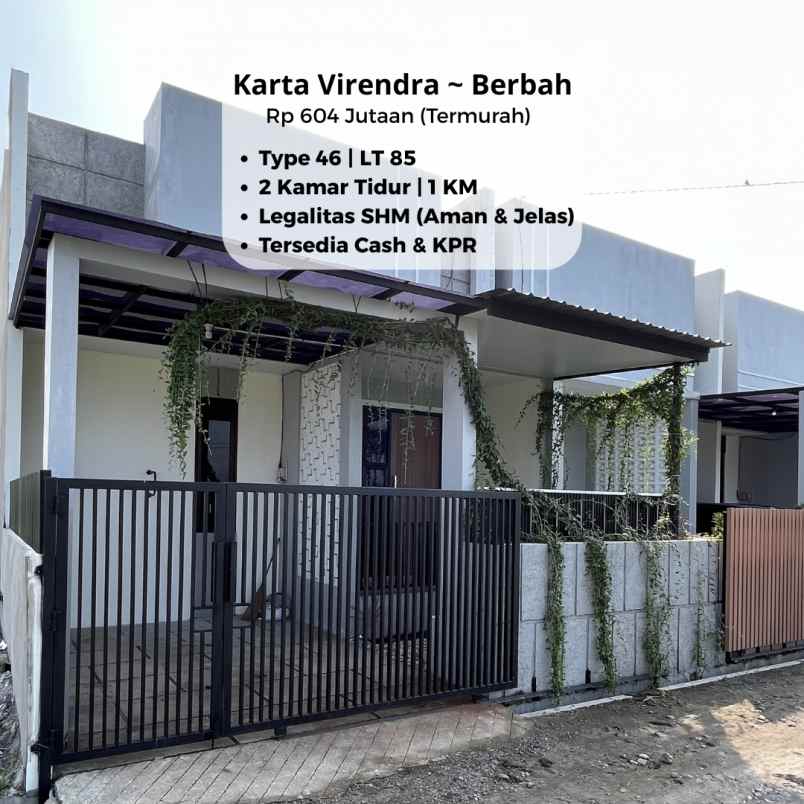 dijual rumah karta virendra jl utama pd