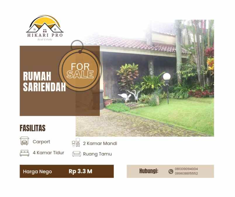 dijual rumah kec sukasari kota bandung