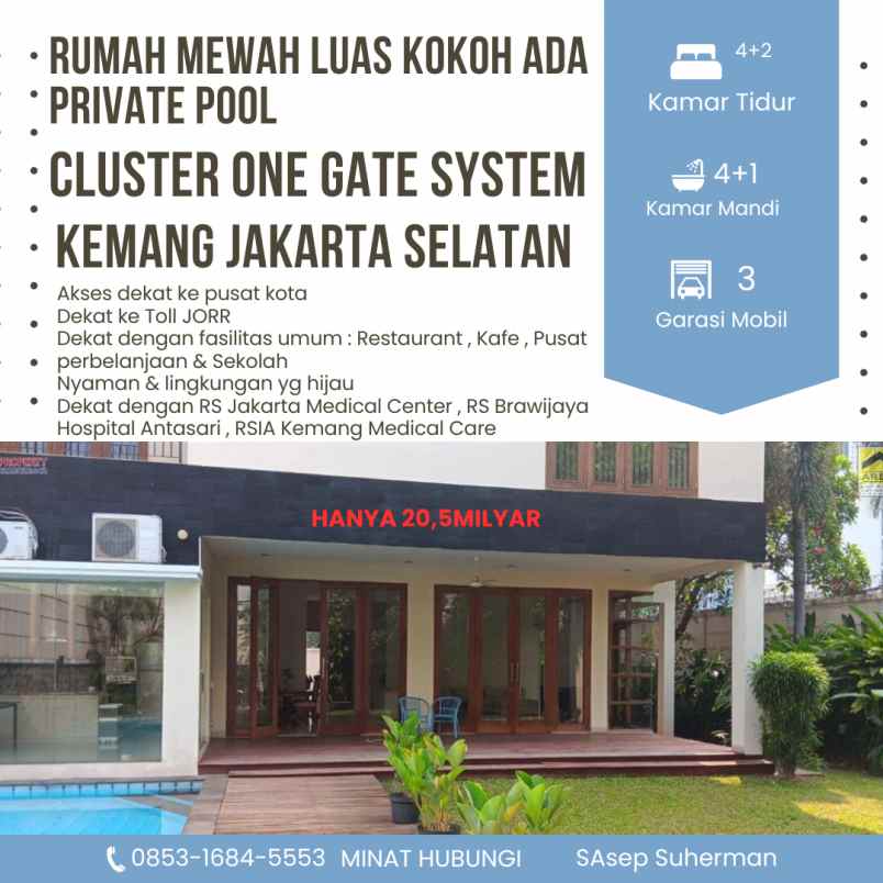 dijual rumah kemang jakarta selatan dki