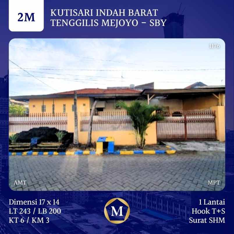 dijual rumah kutisari indah barat