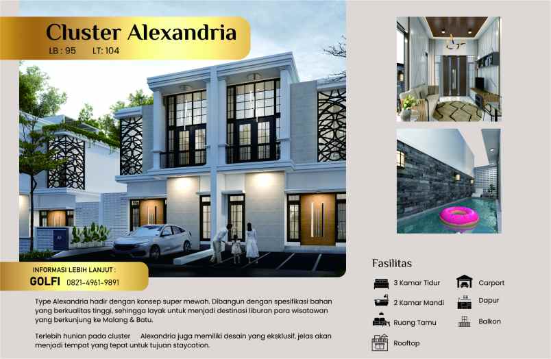 dijual rumah landungsari malang