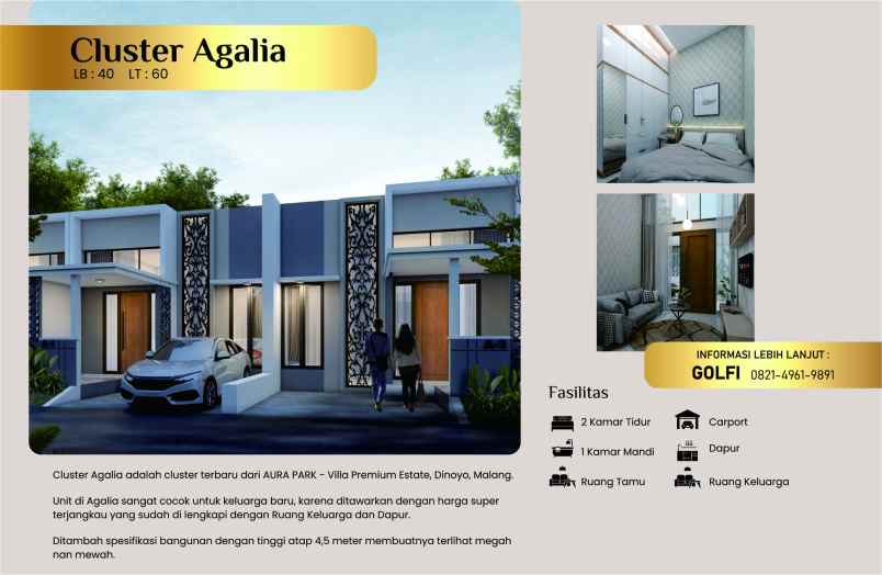 dijual rumah landungsari malang