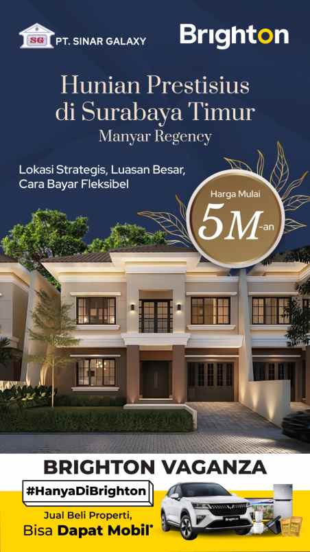 dijual rumah manyar regency