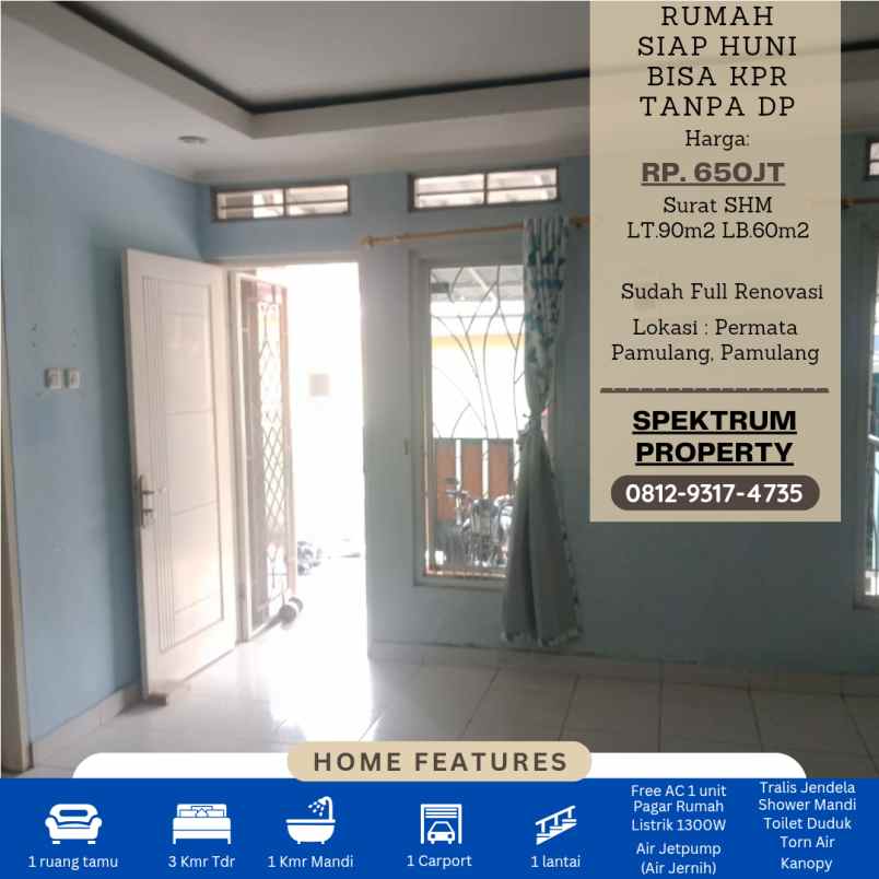 dijual rumah permata pamulang