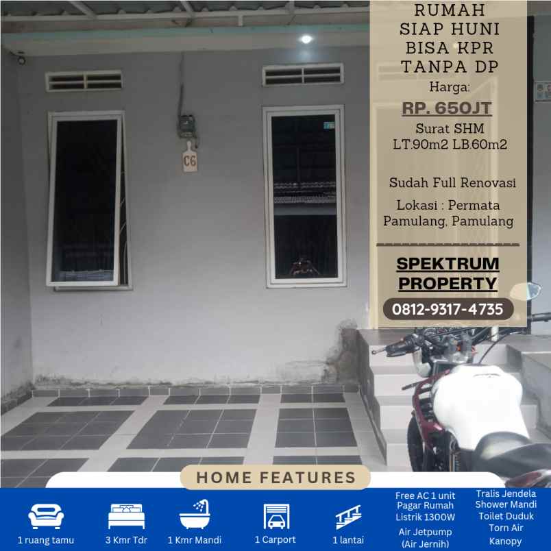 dijual rumah permata pamulang