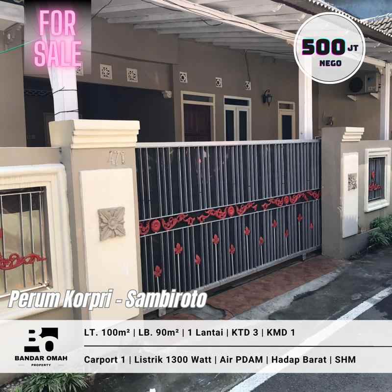 dijual rumah perum korpri sambiroto