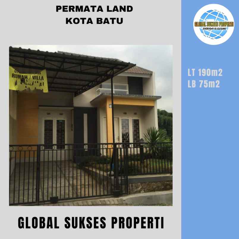 dijual rumah perum permata land jalan