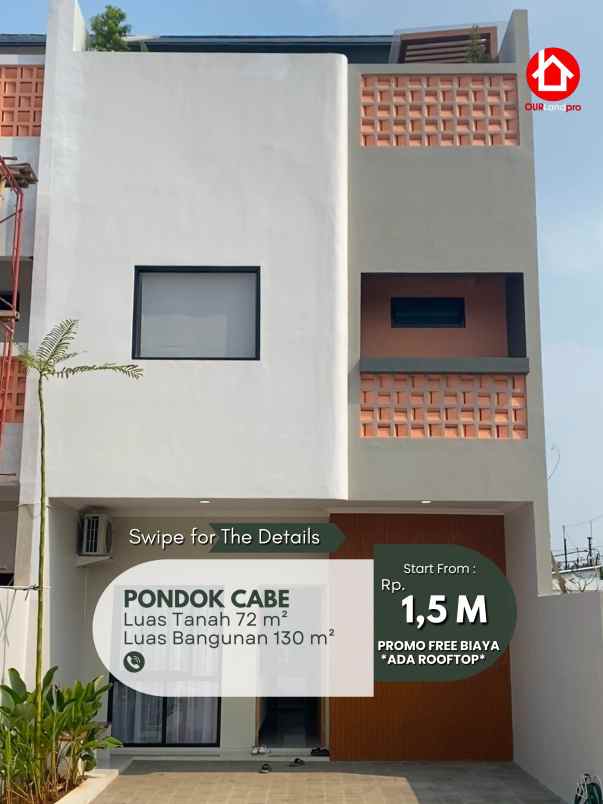 dijual rumah pondok cabe