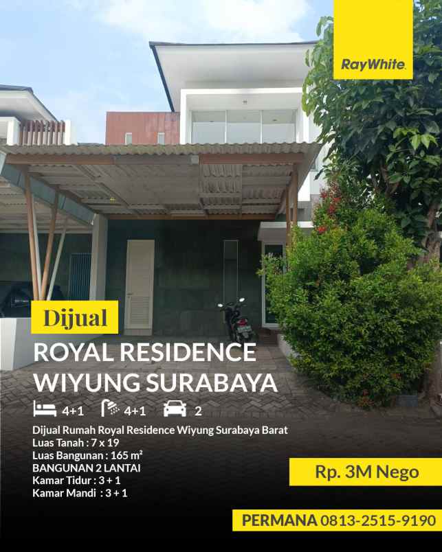 dijual rumah royal residence wiyung surabaya barat
