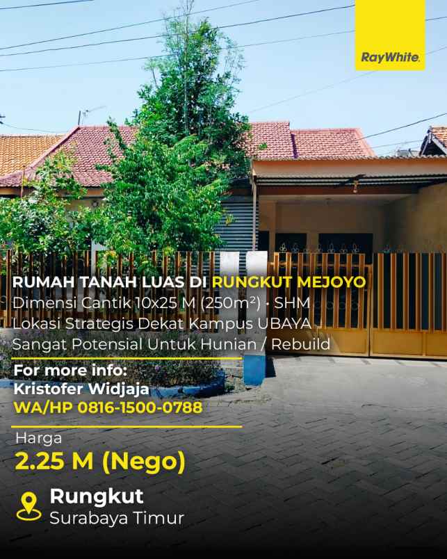 dijual rumah rungkut mejoyo selatan