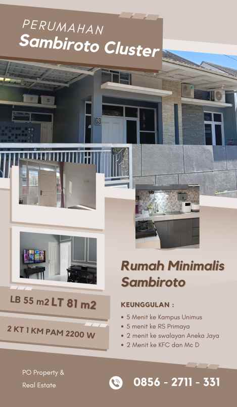 dijual rumah sambiroto raya