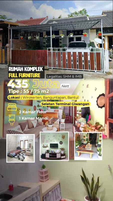 dijual rumah selatan terminal giwangan