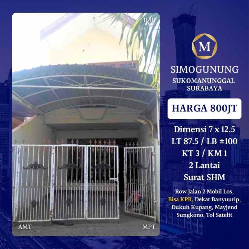 dijual rumah simogunung