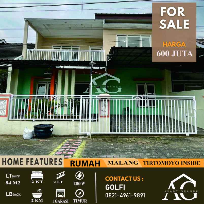 dijual rumah tirtomoyo inside pakis kab