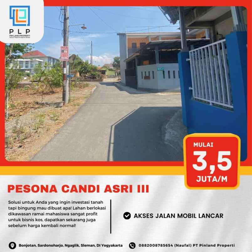 dijual tanah bonjotan sardonoharjo