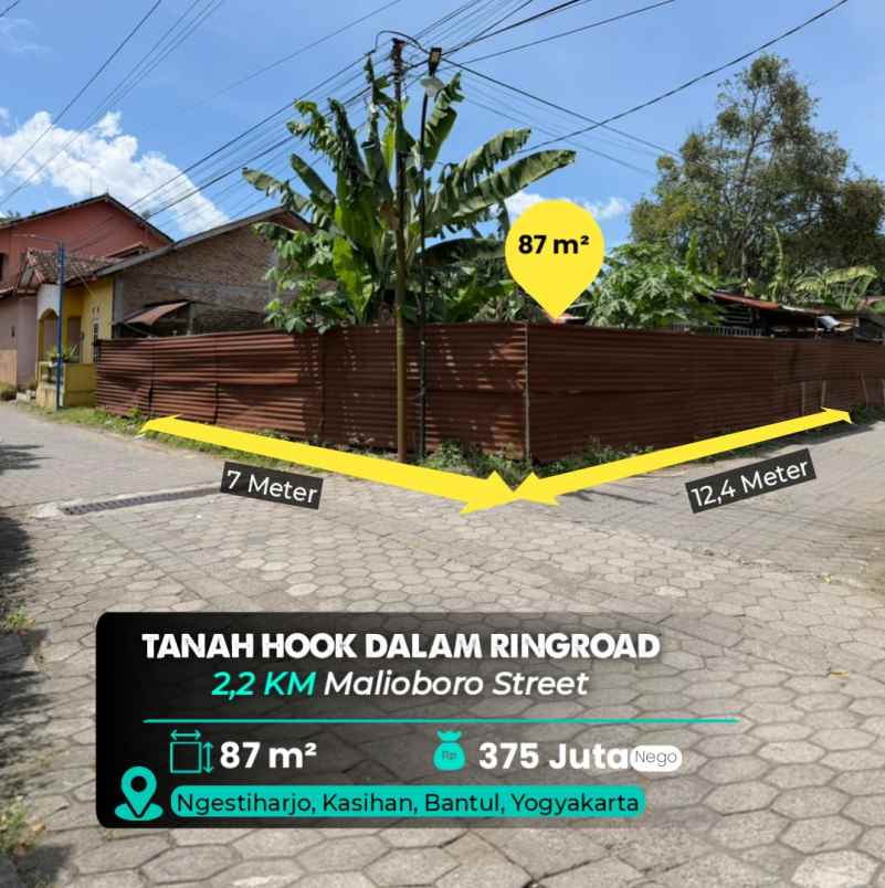 dijual tanah dekat malioboro