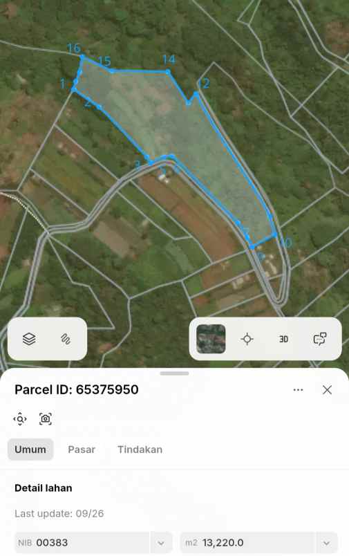 dijual tanah desa antapan kec baturiti