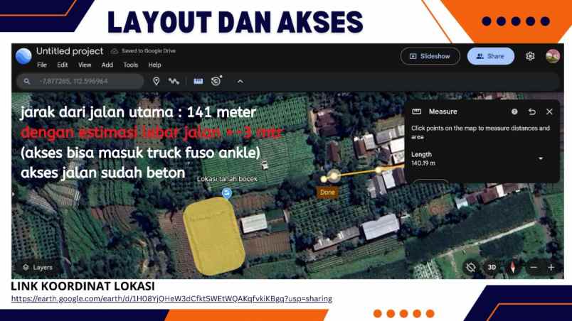 dijual tanah dusun bocek karangploso