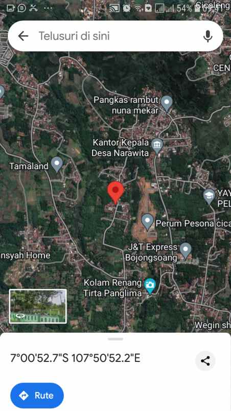 dijual tanah jalan cilame narawita