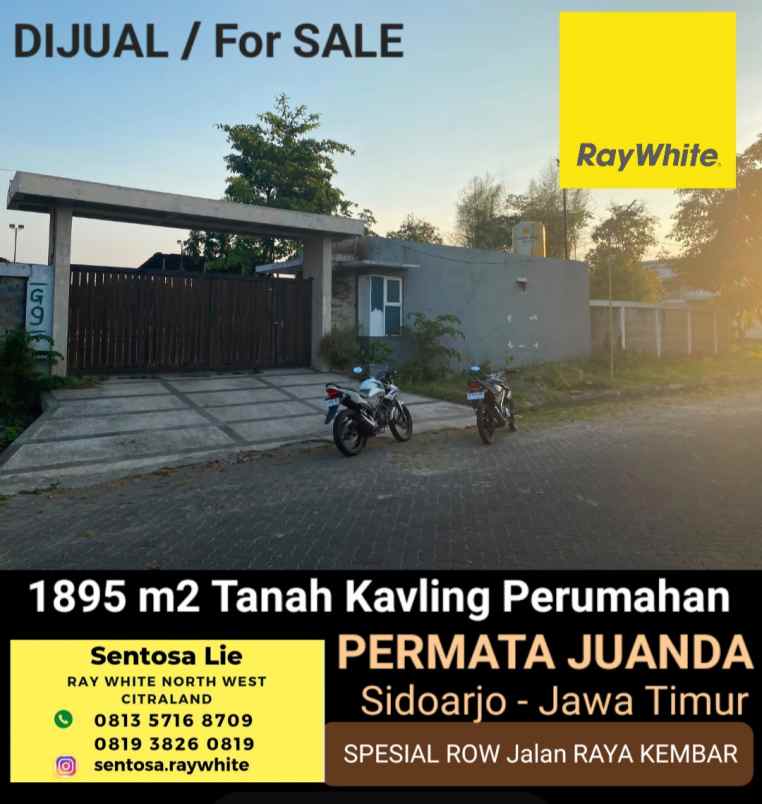 dijual tanah jalan permata juanda
