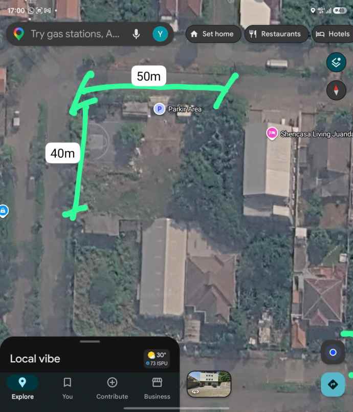 dijual tanah jalan permata juanda