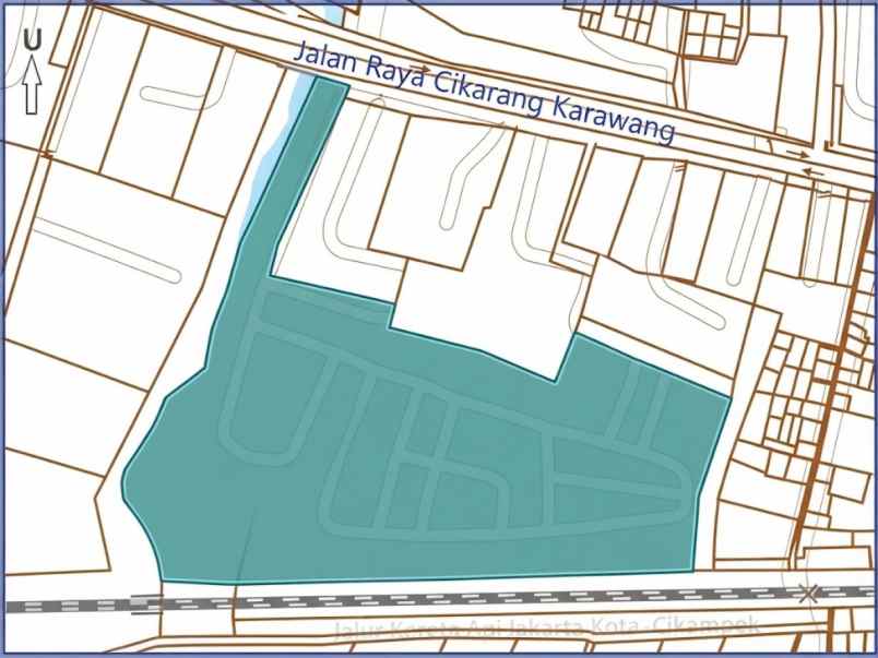 dijual tanah jalan raya cikarang
