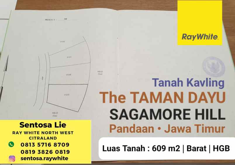 dijual tanah jalan taman dayu