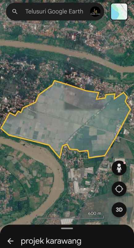 dijual tanah jalan tanjungpura batujaya