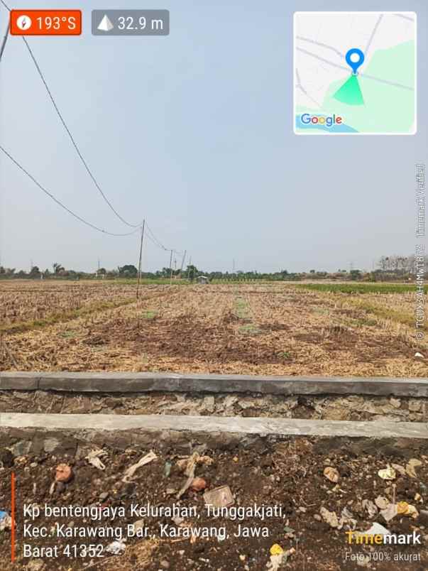 dijual tanah jalan tanjungpura batujaya