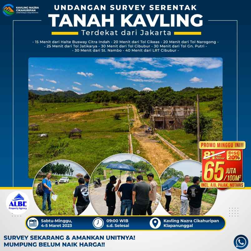 dijual tanah jl cikahuripan