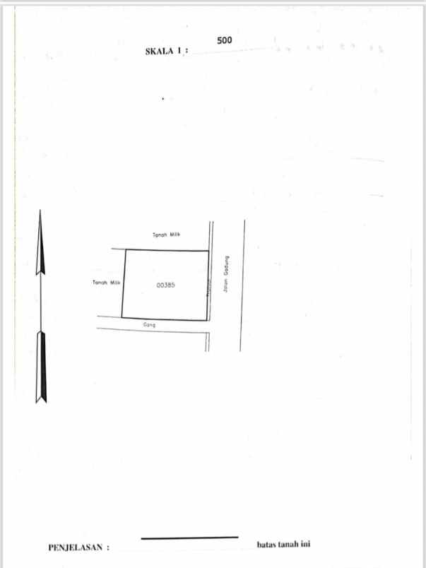 dijual tanah jl gadung