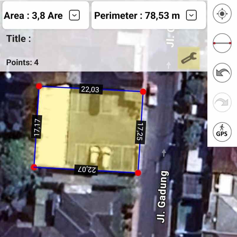 dijual tanah jl gadung