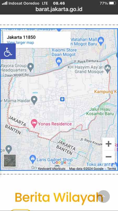 dijual tanah jl kampung duri semanan