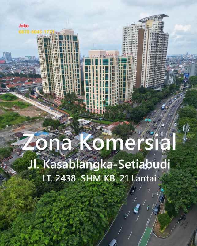 dijual tanah jl kasablangka raya