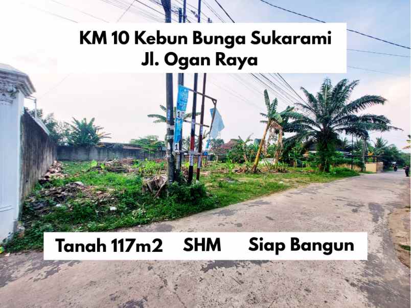 dijual tanah jl ogan jaya kebun bunga
