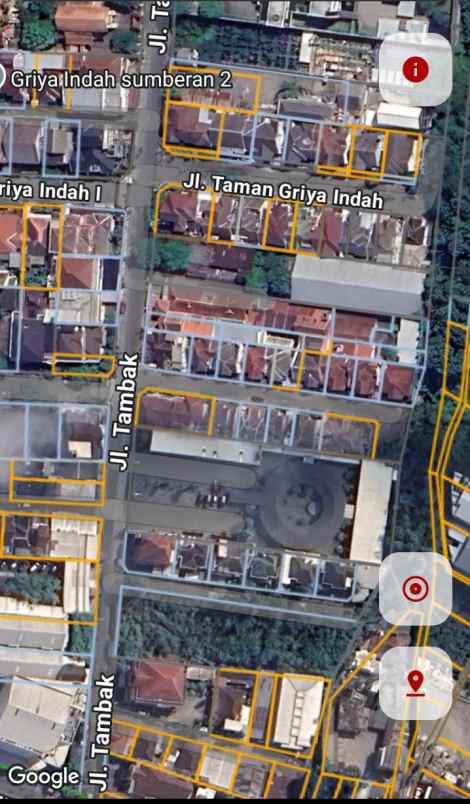 dijual tanah jl tambak no 8 sumberan