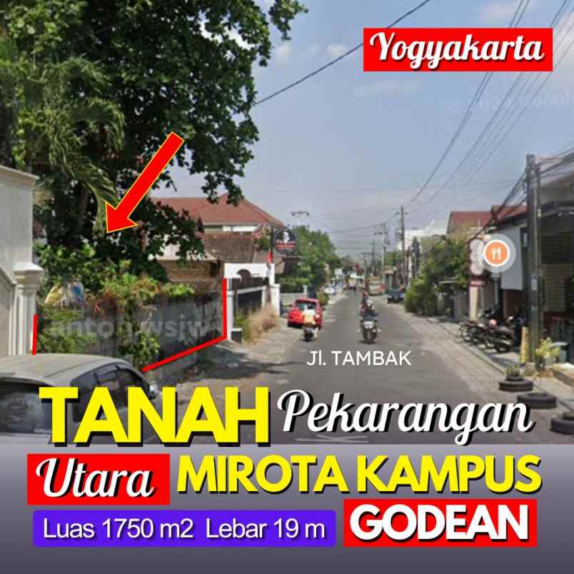 dijual tanah jl tambak no 8 sumberan