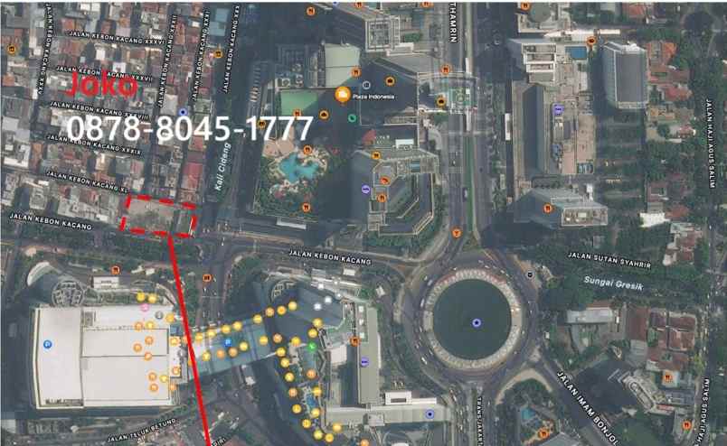 dijual tanah jl thamrin