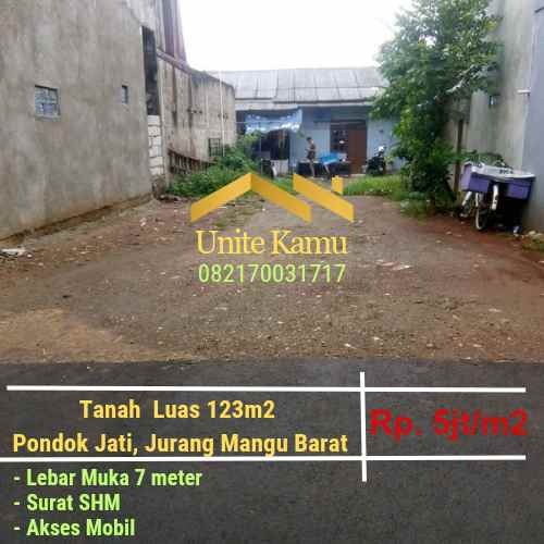 dijual tanah jurang mangu barat