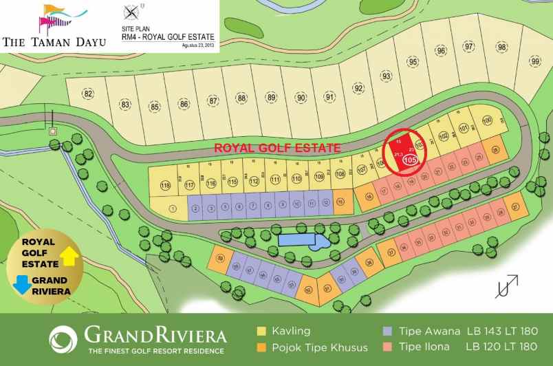 dijual tanah kavling di taman dayu