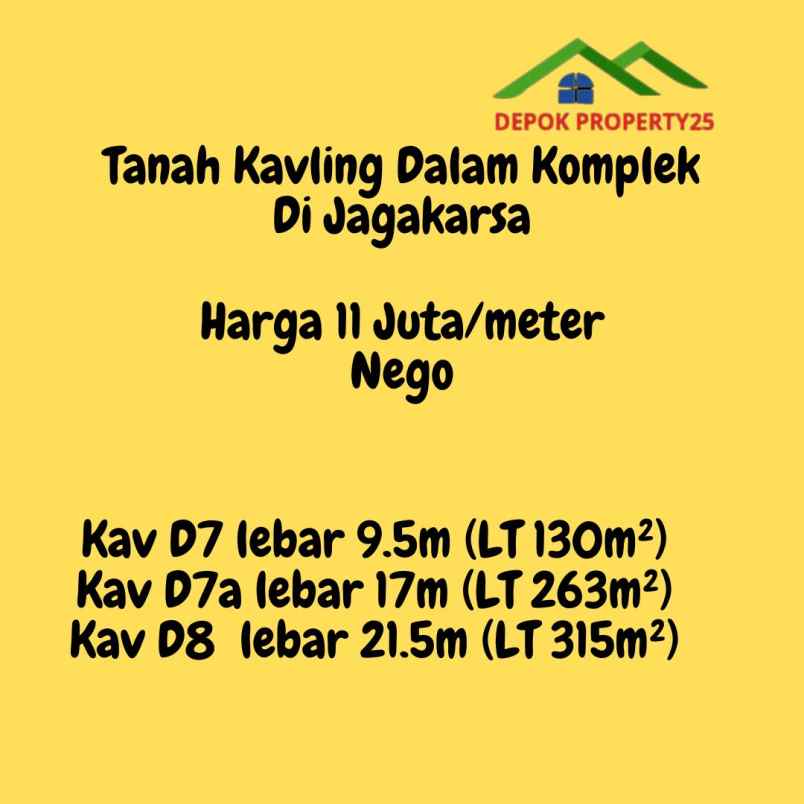 dijual tanah kavling murah di jagakarsa