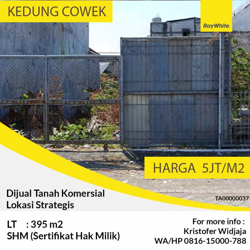 dijual tanah kedung cowek bulak surabaya