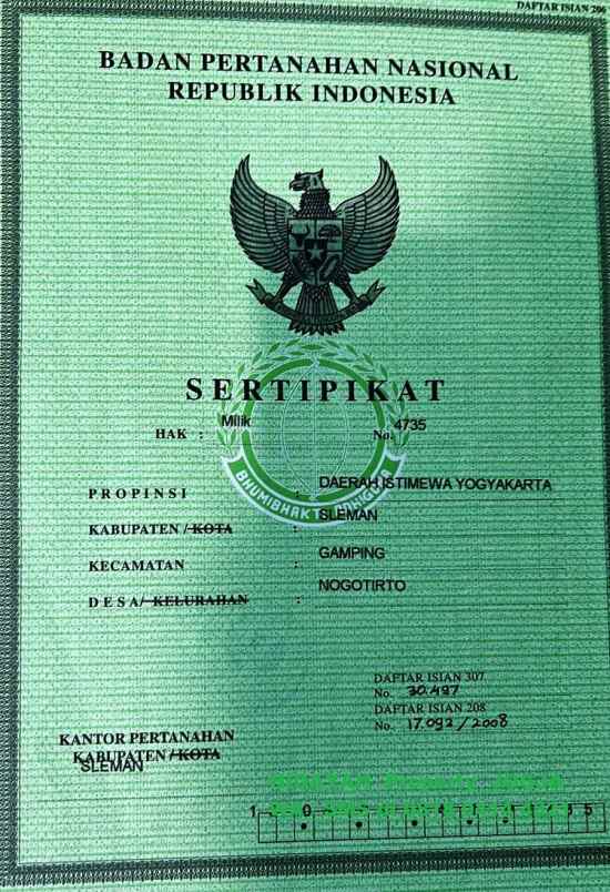 dijual tanah nogotirto gamping sleman