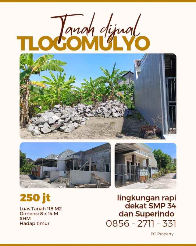 dijual tanah tlogomulyo