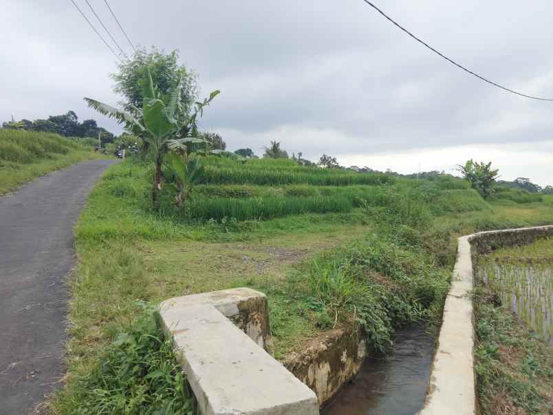 dijual tanah view gunung pinggir jalan desa